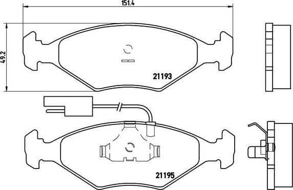 Brembo P 23 039 - Kit de plaquettes de frein, frein à disque cwaw.fr