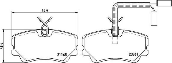 Brembo P23035 - Kit de plaquettes de frein, frein à disque cwaw.fr