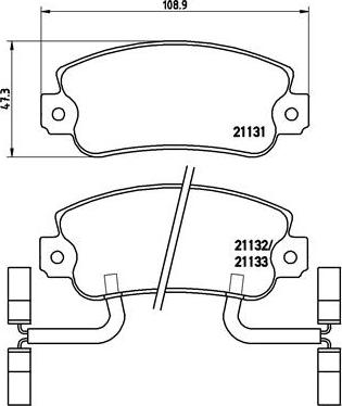 Brembo P 23 031 - Kit de plaquettes de frein, frein à disque cwaw.fr