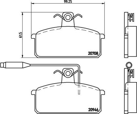 Brembo P 23 024 - Kit de plaquettes de frein, frein à disque cwaw.fr