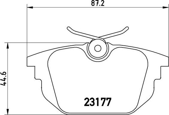 Brembo P 23 026 - Kit de plaquettes de frein, frein à disque cwaw.fr