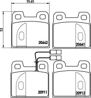 Brembo P 23 020 - Kit de plaquettes de frein, frein à disque cwaw.fr