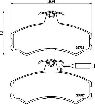 Brembo P 23 022 - Kit de plaquettes de frein, frein à disque cwaw.fr