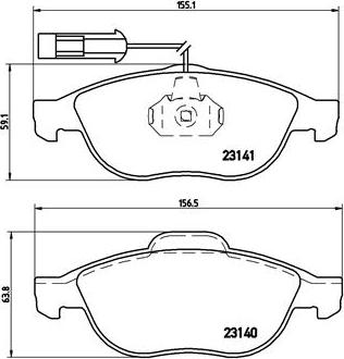 Brembo P 23 075 - Kit de plaquettes de frein, frein à disque cwaw.fr