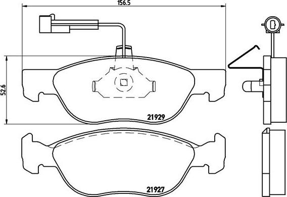 Brembo P 23 071 - Kit de plaquettes de frein, frein à disque cwaw.fr