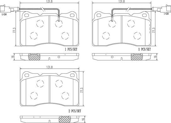 Brembo P23078N - Kit de plaquettes de frein, frein à disque cwaw.fr