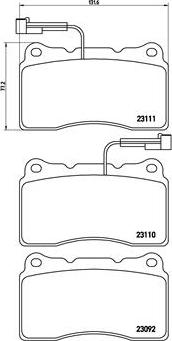 Brembo P 23 078 - Kit de plaquettes de frein, frein à disque cwaw.fr