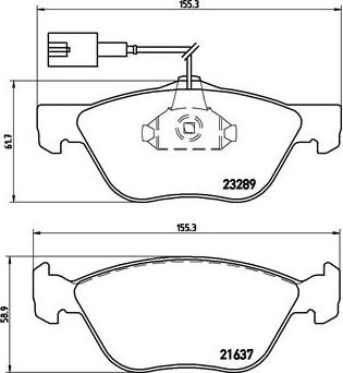 Brembo P 23 077X - Kit de plaquettes de frein, frein à disque cwaw.fr