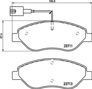 Brembo P 23 145 - Kit de plaquettes de frein, frein à disque cwaw.fr