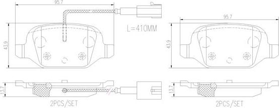 Brembo P23146N - Kit de plaquettes de frein, frein à disque cwaw.fr