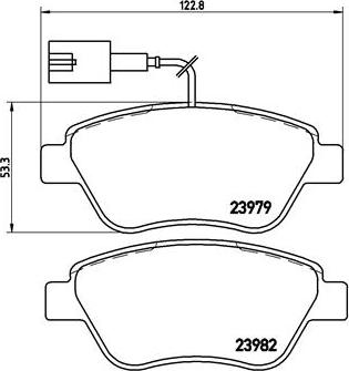 Brembo P 23 140 - Kit de plaquettes de frein, frein à disque cwaw.fr