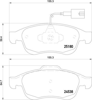 Brembo P 23 148X - Kit de plaquettes de frein, frein à disque cwaw.fr