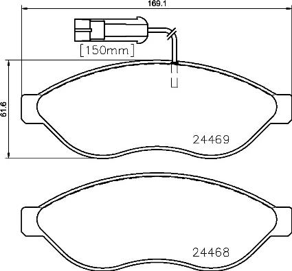 Brembo P 23 143 - Kit de plaquettes de frein, frein à disque cwaw.fr