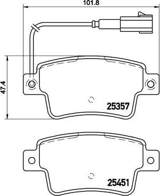 Brembo P 23 142 - Kit de plaquettes de frein, frein à disque cwaw.fr