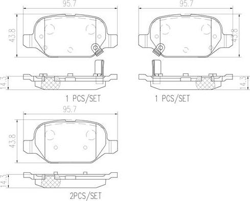 Brembo P23151N - Kit de plaquettes de frein, frein à disque cwaw.fr