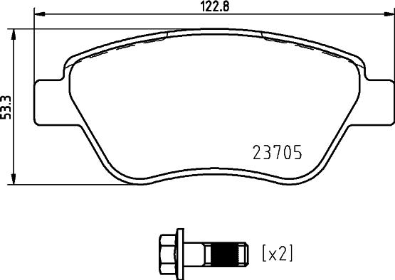 Brembo P 23 169 - Kit de plaquettes de frein, frein à disque cwaw.fr