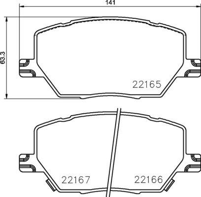 Brembo P 23 164 - Kit de plaquettes de frein, frein à disque cwaw.fr