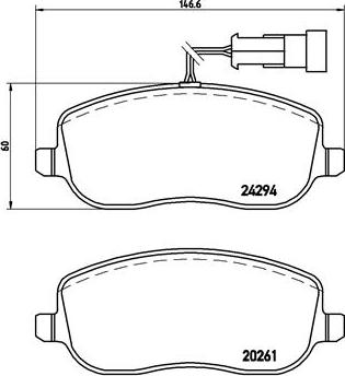 Brembo P 23 100 - Kit de plaquettes de frein, frein à disque cwaw.fr