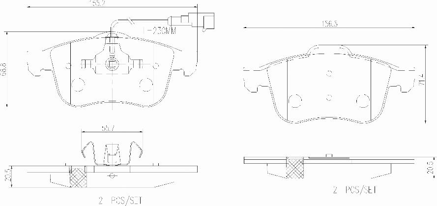 Brembo P23103N - Kit de plaquettes de frein, frein à disque cwaw.fr