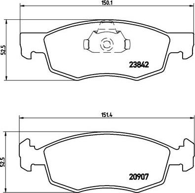 Brembo P 23 118 - Kit de plaquettes de frein, frein à disque cwaw.fr