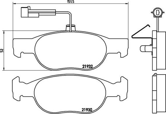 Brembo P 23 113 - Kit de plaquettes de frein, frein à disque cwaw.fr