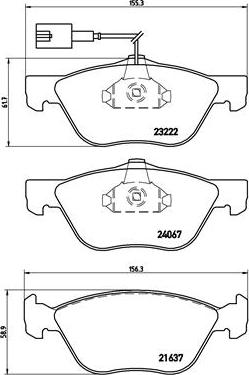 Brembo P 23 112 - Kit de plaquettes de frein, frein à disque cwaw.fr