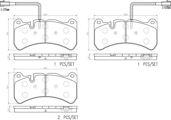 Brembo P23186N - Kit de plaquettes de frein, frein à disque cwaw.fr