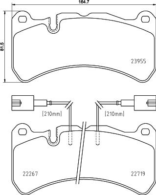 Brembo P 23 186 - Kit de plaquettes de frein, frein à disque cwaw.fr