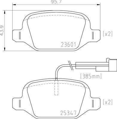 Brembo P 23 181 - Kit de plaquettes de frein, frein à disque cwaw.fr