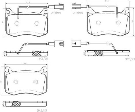 Brembo P23183N - Kit de plaquettes de frein, frein à disque cwaw.fr