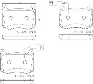 Brembo P 23 183 - Kit de plaquettes de frein, frein à disque cwaw.fr