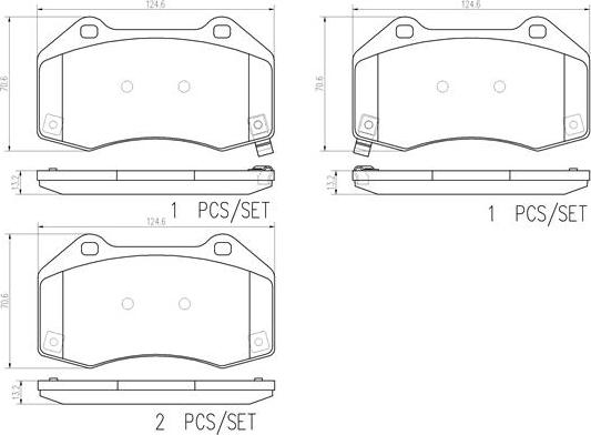 Brembo P23182N - Kit de plaquettes de frein, frein à disque cwaw.fr