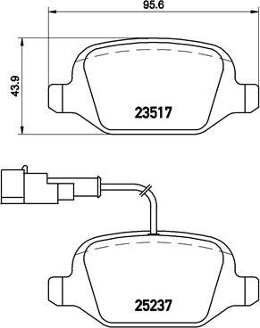 Brembo P 23 131 - Kit de plaquettes de frein, frein à disque cwaw.fr