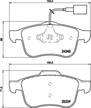 Brembo P 23 132 - Kit de plaquettes de frein, frein à disque cwaw.fr