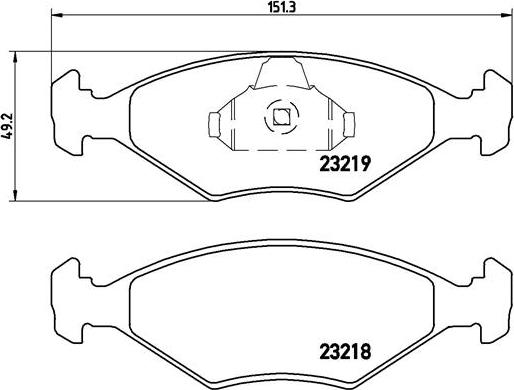 Brembo P 23 124 - Kit de plaquettes de frein, frein à disque cwaw.fr