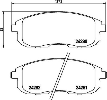 Brembo P 23 126 - Kit de plaquettes de frein, frein à disque cwaw.fr