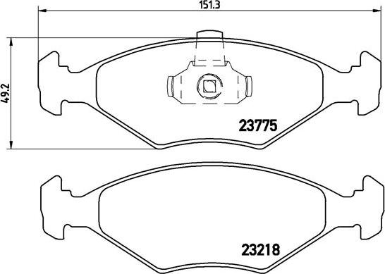 Brembo P 23 123 - Kit de plaquettes de frein, frein à disque cwaw.fr