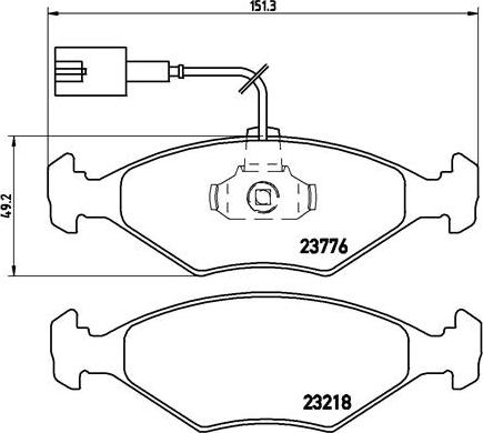 Brembo P 23 122 - Kit de plaquettes de frein, frein à disque cwaw.fr