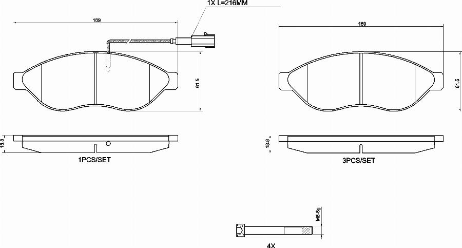 Brembo P 23 200 - Kit de plaquettes de frein, frein à disque cwaw.fr