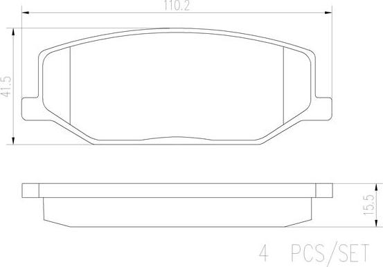 Brembo P79001N - Kit de plaquettes de frein, frein à disque cwaw.fr