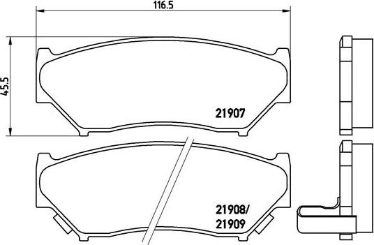 Brembo P 79 008 - Kit de plaquettes de frein, frein à disque cwaw.fr