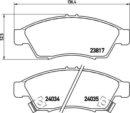 Brembo P 79 014 - Kit de plaquettes de frein, frein à disque cwaw.fr