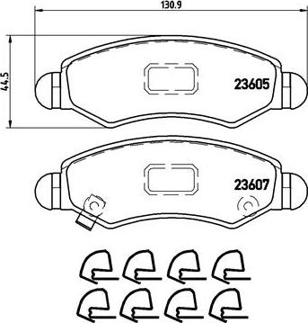 Brembo P 79 015 - Kit de plaquettes de frein, frein à disque cwaw.fr