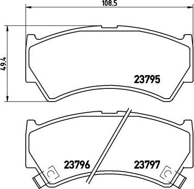 Brembo P 79 013 - Kit de plaquettes de frein, frein à disque cwaw.fr