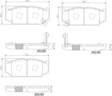 Brembo P79031N - Kit de plaquettes de frein, frein à disque cwaw.fr