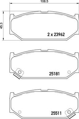 Brembo P 79 031 - Kit de plaquettes de frein, frein à disque cwaw.fr