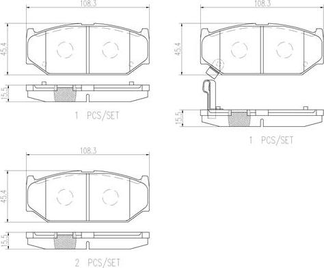 Brembo P79023N - Kit de plaquettes de frein, frein à disque cwaw.fr