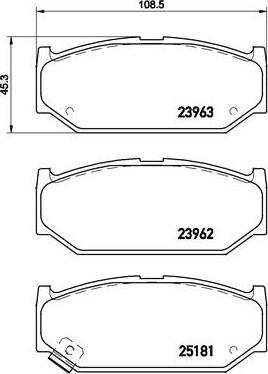 Brembo P 79 023 - Kit de plaquettes de frein, frein à disque cwaw.fr