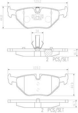 Brembo P71006N - Kit de plaquettes de frein, frein à disque cwaw.fr