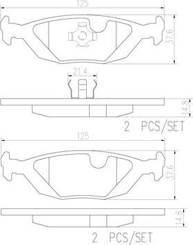 Brembo P71003N - Kit de plaquettes de frein, frein à disque cwaw.fr